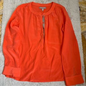 Banana Republic coral silk blouse, size XS